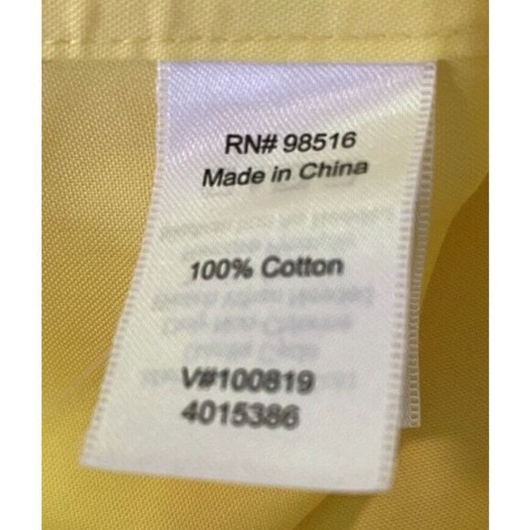 New COLDWATER CREEK 18W 1X Button Up No Iron  Blouse Wrinkle Free Yellow NWT - Picture 6 of 7